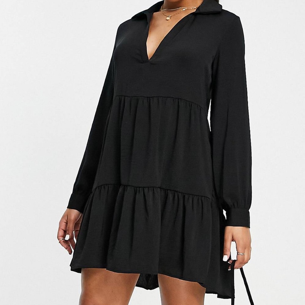 Stradivarius satin smock dress